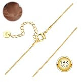 JeweBella Goldkette Damen Halskette Kette Gold Wasserfest Edelstahl 18K Vergoldete Goldene Kette Ohne Anhänger Schlangenkette Gliederkette Panzerkette Choker Halskette 41/46cm Gold Schmuck Damen
