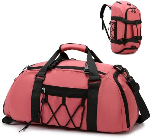 Travistar Sporttasche Damen Herren Reisetasche Rucksack - Wasserdichter Trainingsbeutel mit Schuhfach Nassfach Travel Duffle Bag Schwimmtasche Fitnesstasche für Reisen, Fitness, Sport, Weekender
