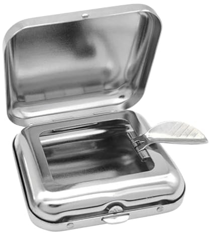 minkissy Mini fickaskkopp i metall med lock reseaskkopp bilaskkopp bärbar askkopp bilaskkopp liten askkopp cigarettaskkopp