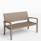 Amopatio Gartenbank Wetterfest, Polyrattan Sitzbank UV-beständig, Gartenmöbel Terrassenbank mit Rückenlehne bis 320kg für 2 Personen Garten, Balkon, Terrasse, 122x60x87cm, Beige