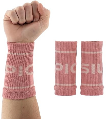 PICSIL Poignets de Sport en Coton - Absorbants, Respirants et Confortables - pour la Gym, la Course à Pied, Le Tennis et Plus Encore - Unisexe (Canyon)