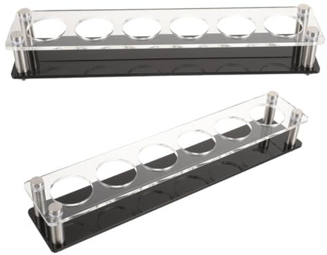 DINHEAROM 2pièces Support Acrylique Pour Verres à Shot Présentoir Avec Compartiments Pour Bar Restaurant Fête Et Réunions Familiales