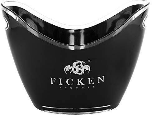 FICKEN EIS-Eimer 3,5 Liter, Eiskübel aus Kunststoff, Champagner Eimer, Weinkühler