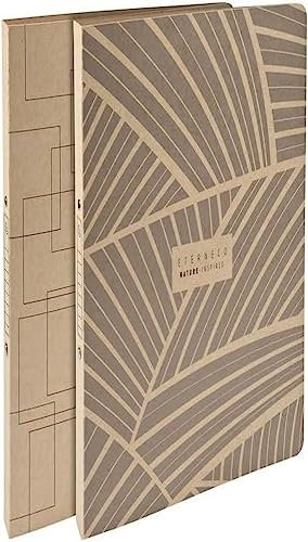 Exacompta 54847E Ringbuch Eterneco, 32 x 25cm, wasserabweisend, beschichteter Karton, für DIN A4, 2 Ringe in O-Form Ø 15 mm, Rücken 20mm, 1 Stück, Motive sortiert