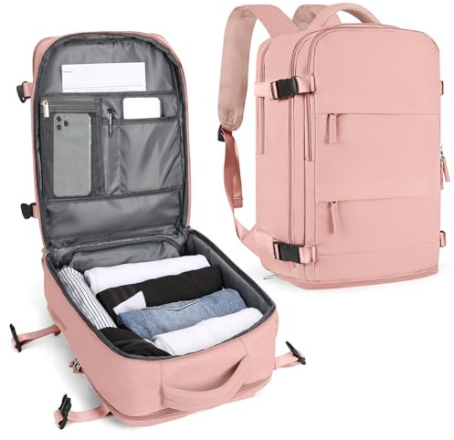 SZLX Sac a Dos Voyage Cabine Avion Femme Bagage Cabine 40x30x20 Ryanair Wizz air Easyjet Bagage à Main Sac pour Ordinateur Portable 14 Pouces Homme Imperméable avec Compartiment Chaussures