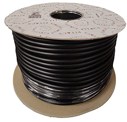 Primes DIY Core Round Black Flex Flexible Cable, stranded electrical copper wire, Insulated Flexible PVC Wire, Stranded Wire High Temperature Resistance, 3182Y BASEC Approved