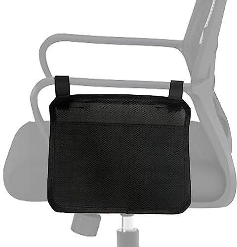 EEYZD Borsa per Appendere Il Bracciolo della Sedia, Custodia Laterale per Sedia A Rotelle, Custodia per Poltrona Reclinabile, Sedia A Rotelle, Sedia da Spiaggia, Sedia da Ufficio, Comodino,Nero
