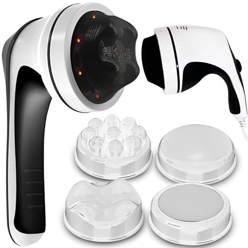 Retoo Masseur Anti Cellulite 9 en 1, Massage Vibrant Électrique, 7 Têtes Interchangeables, Amincissant, Sculptant, Multifonction, Raffermissant et Formateur, Pied, Visage, Fesses, Jambes