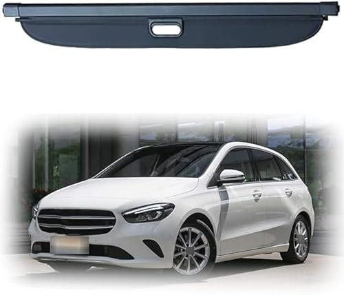 KORSE Auto Laderaumabdeckung FüR Benz B Class W246 B180 2009-2021, Einziehbare wasserdichte Hintere Kofferraumabdeckung Security Schutz Rollo