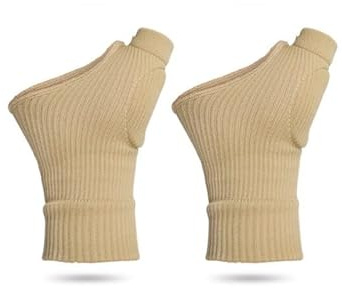 1 par kompressionshandskar med tumme handledsstöd fingerlös artrit handskar artros handbandage för senduga