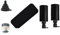 SenaiMy Seifenspender Schwarz 350ml Spülmittelspender Set mit Tablett Trichter Pinsel Modern Handseifenspender Reinigen Soap Dispenser Seifenspender für Küche Badezimmer Arbeitsplatte
