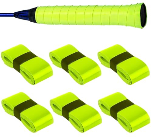 NHPY 6 Pcs Ruban de Raquette Grip, Ruban Adhésif pour Raquette de Tennis,Raquette Grip pour Tennis Raquette de Raquette de Pêche de Badminton Squash