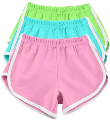 Rom Shorts 3PC Shorts für Frauen Casual Sport Yoga Shorts Workout Atltisch Laufen Gym Shorts Damen Shorts Sexy Eng, Blanco, XL