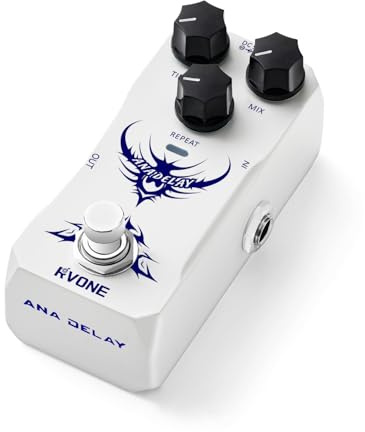 RVONE - Pedal de retardo, guitarra eléctrica, pedal de efecto de guitarra analógica, bypass verdadero