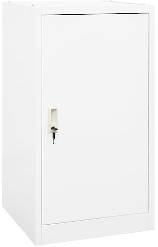 Genérico Armario para sillas de Montar Acero Blanco 53x53x105 cm,Equitación,Accesorios para riendas de Caballos,Accesorios para sillas de Montar,Soportes para sillas de montar-339603