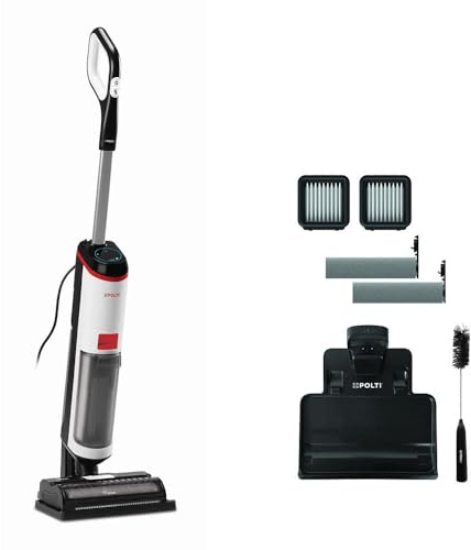 Aspirapolvere A Vapore - Polti Rollysteam Wd10 - 7000 Pa - 0,6 L - Nero / Bianco
