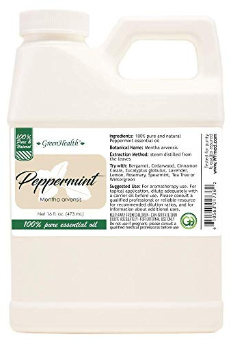 Peppermint 100% Pure Therapeutic Grade Essential Oil-16 fl oz, Perfect for Aromatherapy Diffusers, Candle Making, Soap Making