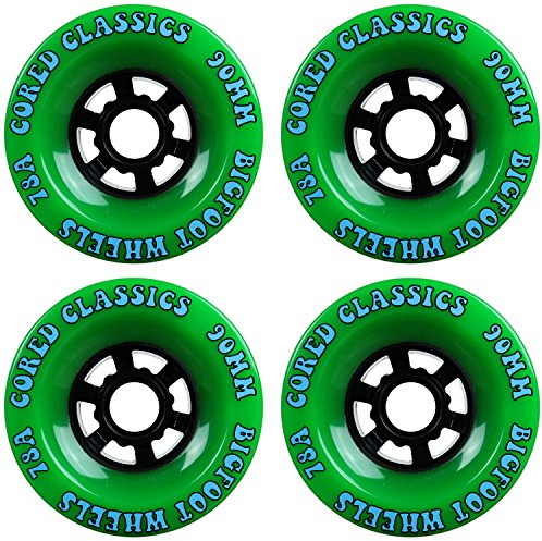 Bigfoot Cored Classics Longboard Wheels Green, 90mm