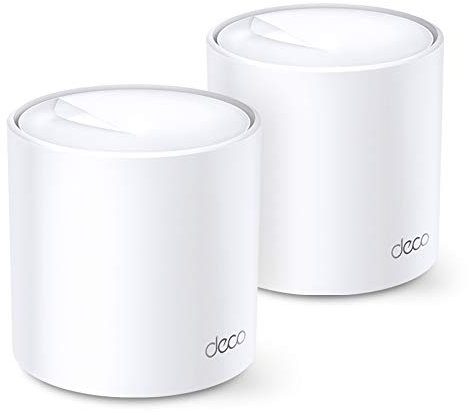 TP-Link Deco X20(2-Pack) - Sistema WiFi 6 Mesh, AX1800 Doble hasta 370 m2, 2 x Puertos Gigabit, MU-MIMO, OFDMA, Seguridad WPA3, Modo Router/Punto Acceso, Compatible con Alexa