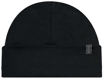 DILLING Bonnet en Laine mérinos Bio pour Enfant - Noir Taille Unique