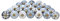 RAJRANG Boutons de porte - bouton de tiroir en céramique vintage armoire bouton poignées gris et blanc ensemble de 25 pièces Door Knob