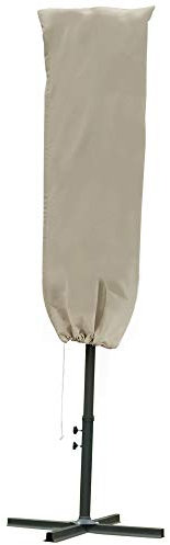 Outsunny Garden Parasol Cover, Outdoor Patio Umbrella Protector Weatherproof Garden Patio with Rod, Zipper for 2-4m Parasol, Φ60 x 160cm, Khaki