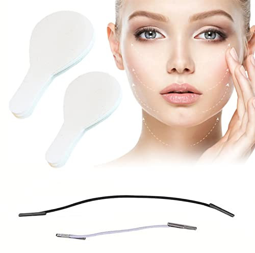 Eowppue Face Lift Tape 60 Stück Instant Invisible Face Sticker Lift Gesicht Aufkleber Face Lifter Make-up Facelifting Werkzeuge Für Gesicht Für Das Anti-Aging Der Frau