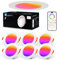 VARICART Alexa LED Einbaustrahler 230V RGB, Smart LED Spot Ultra Flach Bluetooth 10W, LED Einbaustrahler Dimmbar Farbig, Deckenspots Musik Sync APP Steuerung, Farben Spots Deckenleuchte, 6Pcs