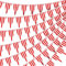 VIKY® 4 Stück Wimpelkette Outdoor Wetterfest, Wimpel Girlande 10m, PE Aufhänge Wimpelkette Rot Weiß, Girlanden Wimpelkette Geburtstag für Draußen, Girlande Banner für Karneval, Weihnachten, Festival