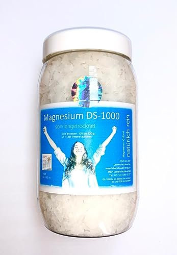 Magnesium-Chlorid Granulat in der 1000ml Weithalsdose - Nehmen Sie Magnesium in einer besonders reinen und schnell verwertbaren Form ein! Das Beste für Ihren Körper! LABORGEPRÜFT & LEBENSMITTELREIN