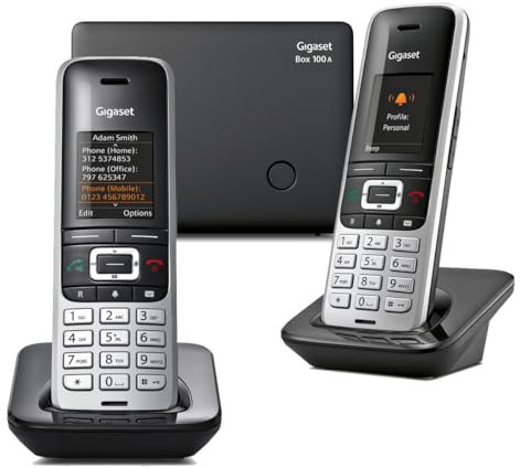Gigaset Premium 100A Cordless Home Phone, Twin Handset