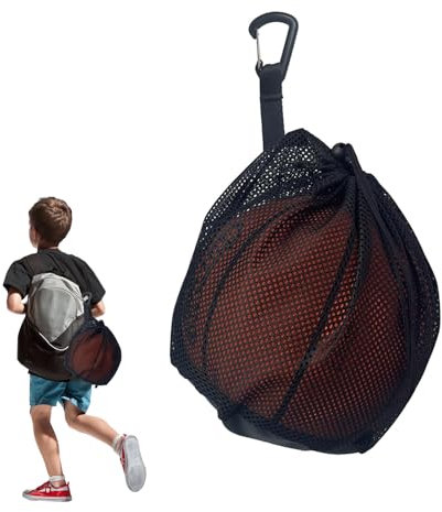 Ellxen Ballsack, Ballnetz für Basketball, Rucksack Tragbare Netztasche, Balltasche für Fußball, Tennis - Geeignet für Kinder und Erwachsene