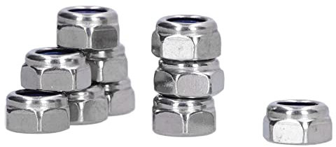 Marhynchus Contratuerca de Acero Inoxidable, 100 Piezas M3 - Nutor de Bloqueo de Inserción de Nailon Juego de Sujetadores de Mantenimiento de Acero Inoxidable Contratuerca, Tuercas