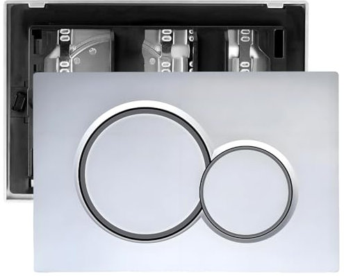 Tyafzzn Druckplatte Betätigungsplatte, Betätigungsplatte für Wc Element, Druckplatte Spülkasten mit Geberit Sigma, Revisionsplatte Silber, Spülkasten Ersatzteile, 2-Mengen-Spülung