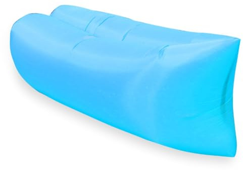 Hopbucan Canapé gonflable portable, imperméable et anti-fuite, idéal pour la plage dans le jardin, bleu ciel
