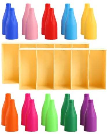 Fangssiy Jeu de Mémoire | Jouets Éducatifs | Jeu d'Assortiment de Couleurs avec Bouteilles - pour Garçons Et Filles À Partir De 3 Ans Maison Crèche École Maternelle Anniversaire Fête