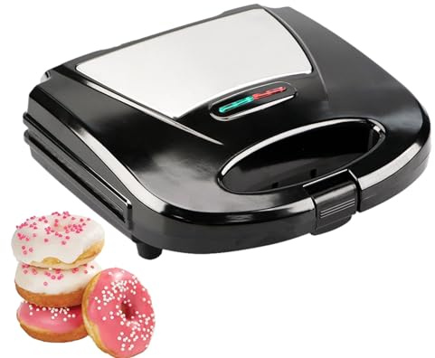 Macchina Per Realizzare Ciambelle Mini | Apparecchio Per La Cottura Di Ciambelle Con 6 Fori Antiaderente - Macchina Per Muffin Con Potenza Di 750W,Per Cucina, Colazione, Dolci, Snack, Muffin, Pancake,