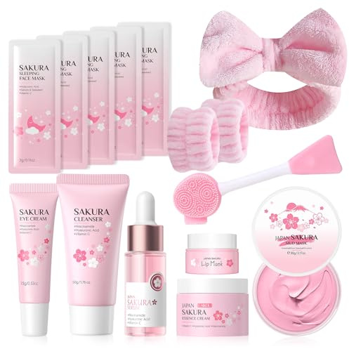 Kit per la Cura della Pelle Sakura 14 Pezzi