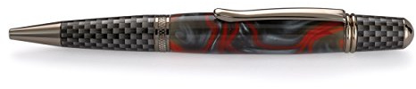 WOODRIVER Project Kit - Wall Street Ii Ballpoint Pen Kit - Gunmetal & Carbon Fiber Coating
