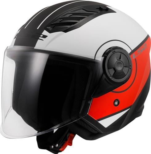 LS2, Casco Moto Jet AIRFLOW II Cover matt white red, L