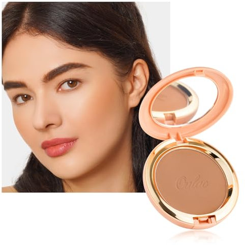 Oulac Bronzer Puder Face Makeup – Bronzing Powder, Cream Bronzer Soft Touch, solkyssande naturligt utseende, Aso for Blush, Highlighting, Contour, Vegan & Cruelty-Free BS01