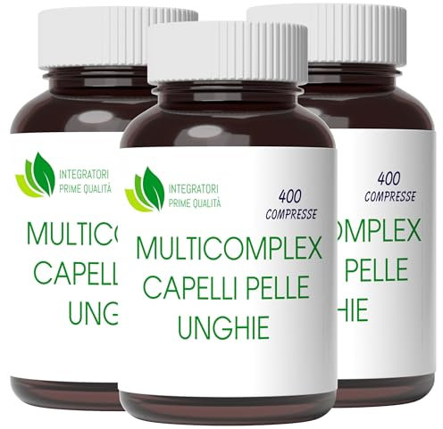 Selenio Metionina con Biotina e Zinco 1200 Compresse 1 al Giorno - Multicomplex Capelli Pelle Unghie - Più Belli Forti e Folti - Antiossidante
