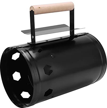 Baxnore Acero Inoxidable de Acero sólido Barril de carbón de carbón rápido, Barril de carbón de carbón de Barbacoa, Horno de Carbono rápido con Mango para al Aire Libre