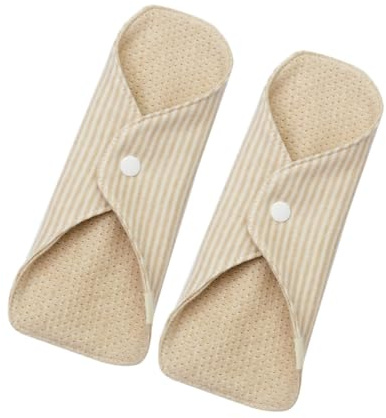 Didiseaon 2 Pièces Serviette Hygiénique Lavable Matelas Protège-slips Réutilisables Doublures Serviettes Hygiéniques Réutilisables Serviettes Hygiéniques Lavables Tissu Lavable Menstruel