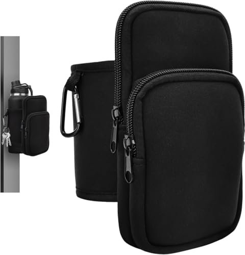 JABNOW Sac Magnétique Sport,Sac Magnétique pour Salle de Sport et Gym avec Porte-Bouteille,Étui avec aimants pour Bouteille pour Bouteille, Téléphone Portable, clés et Accessoires, Accessoires de Gym