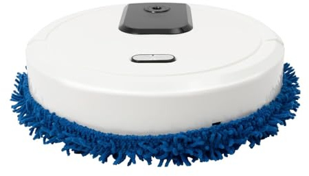 TanjcXliu Saugroboter USB-Aufladung Effiziente Reinigung Wischroboter, Mini Staub Wisch Roboter, Robot Vacuum Cleaner with Mop Automatische Vermeidung, Für Haushaltsfeinstaub und Tierhaare (weiß)