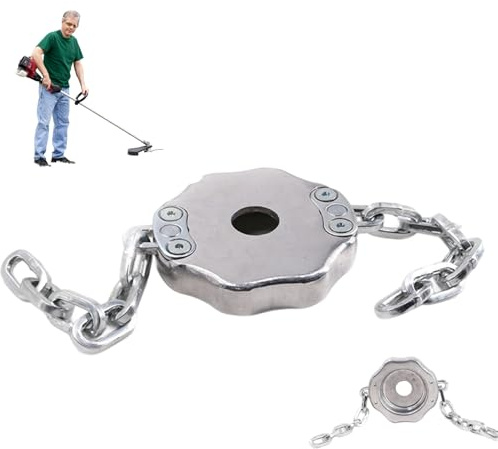 Odoukey Testa di Sostituzione del Trimmer di Corde, Testa a Catena in Alluminio Accessori per falciatrici da Prato per Esterni per Tosaerba per la casa e l'uso del Giardino