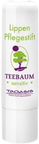 Bálsamo Labial con Árbol del Té, 4.8g, Fórmula Natural con Aceite de Ricino, Cera de Abeja y Candelilla, para Cuidado y Protección de Labios