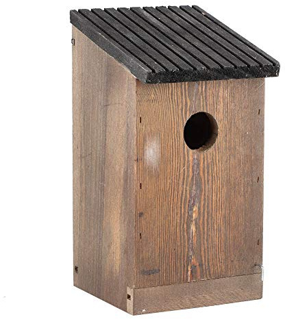 Haofy Casa para Pájaros Colgante, Caja Nido de Madera, Refugio Seguro para Pájaros, Decoración de Jardín Ideal para Amantes de la Naturaleza