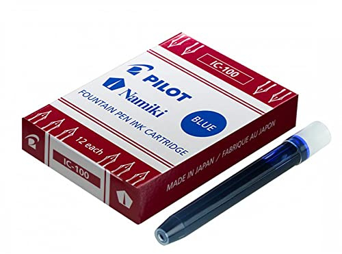 PILOT Namiki Ink Cartridges for Fountain Pen Capless Blue Pack of 12 Ink Cartridges